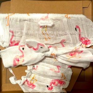 Mud Pie Ruffle Bloomers and Headband Set